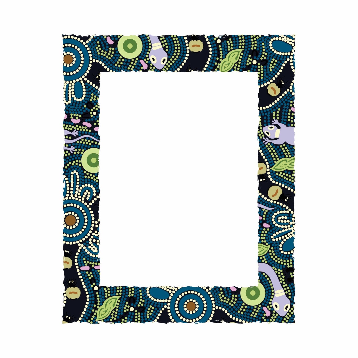 Wooden Photo Frame - Bush Tucker Blue
