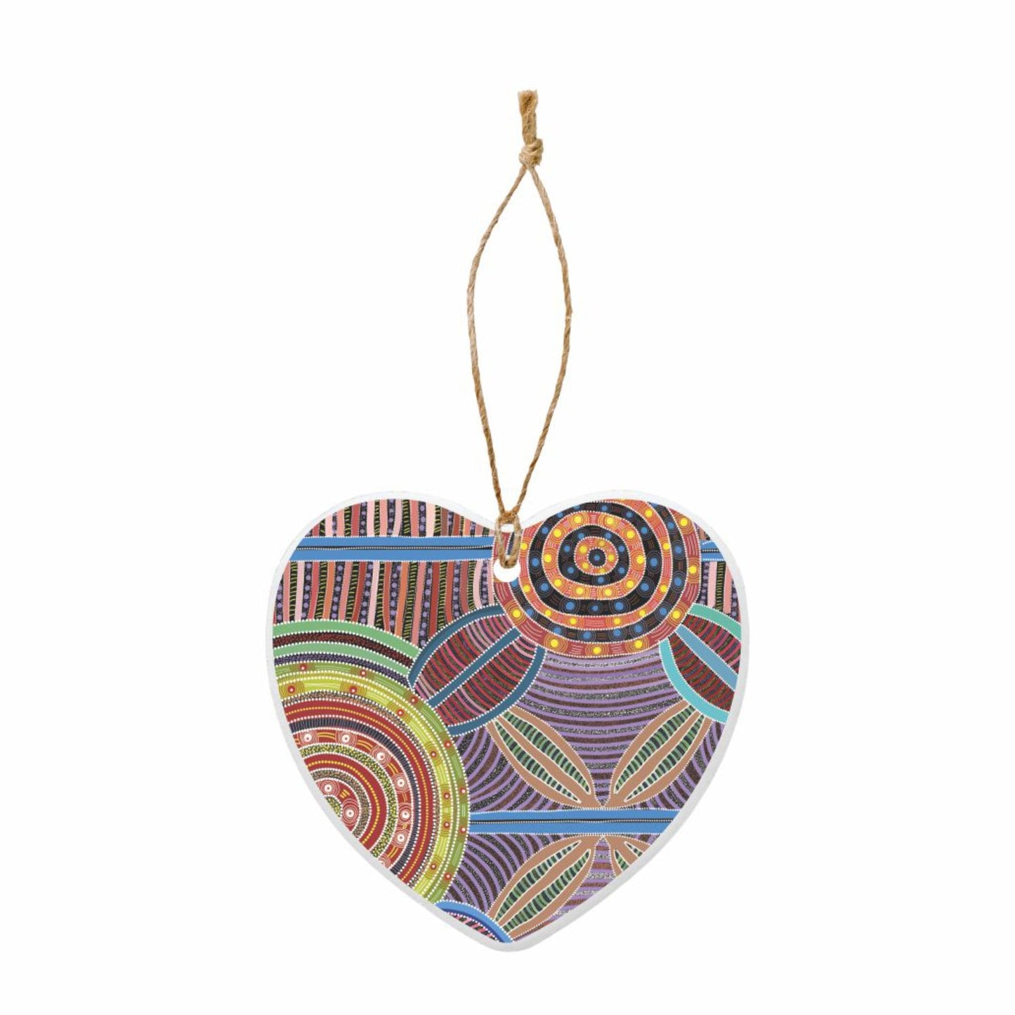 Ceramic Hanging Decoration Heart By Cindy Wallace - Arches - Fair Dinkum Gifts
