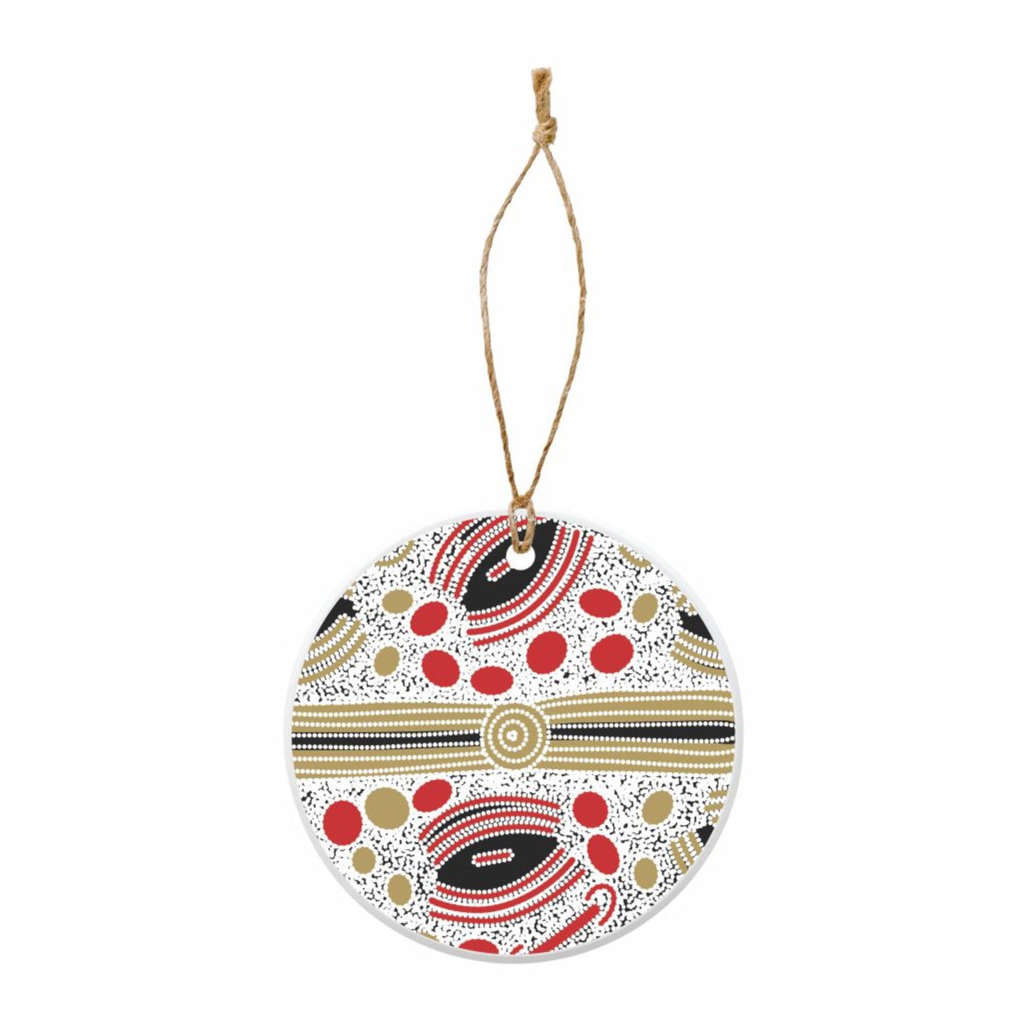 Ceramic Round Hanging Decoration By Glenys Gibson - Fair Dinkum Gifts