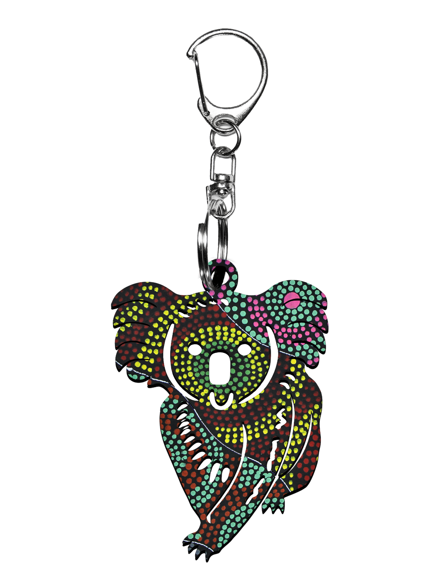 Koala Shape Wooden Keyring (Australian Made) - Cindy Wallace Circles