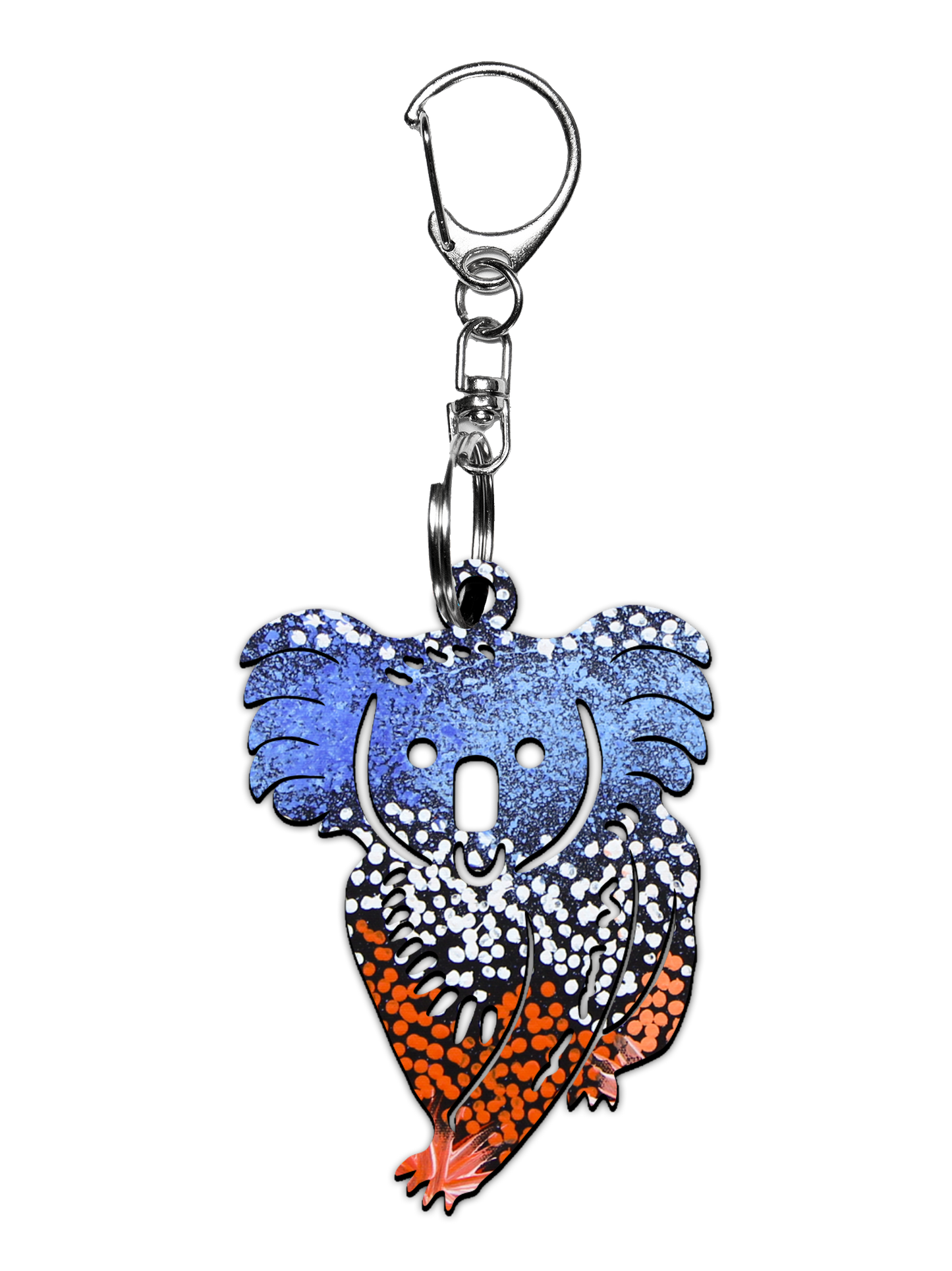 Koala Shape Wooden Keyring (Australian Made) - Samantha Daniel Napangati