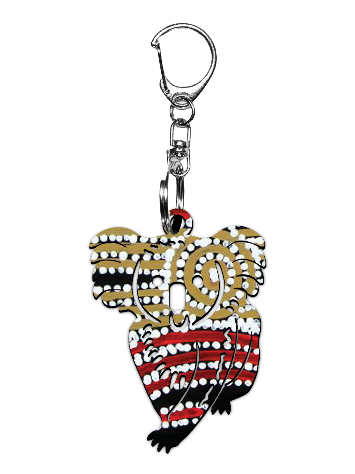 Koala Shape Wooden Keyring (Australian Made) - Glenys Gibson