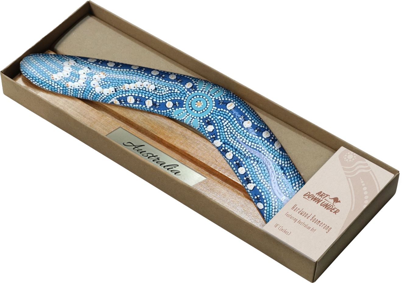 Personalised Boomerang - Bush Tucker Blue - Fair Dinkum Gifts