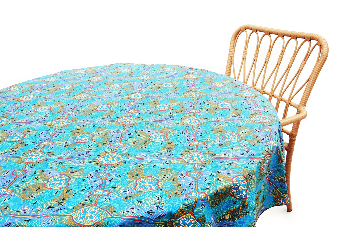 Art Down Under Aboriginal Round Tablecloth - Fair Dinkum Gifts