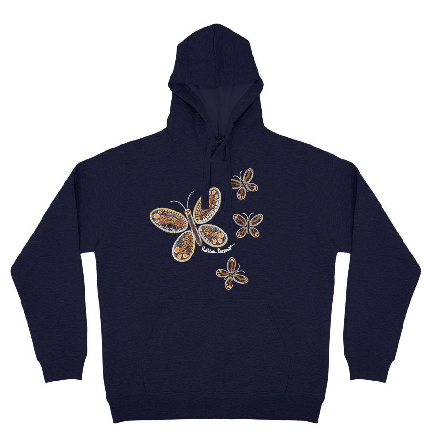 Adults Cozy Hoodie - Butterflies By Kathleen Buzzacott