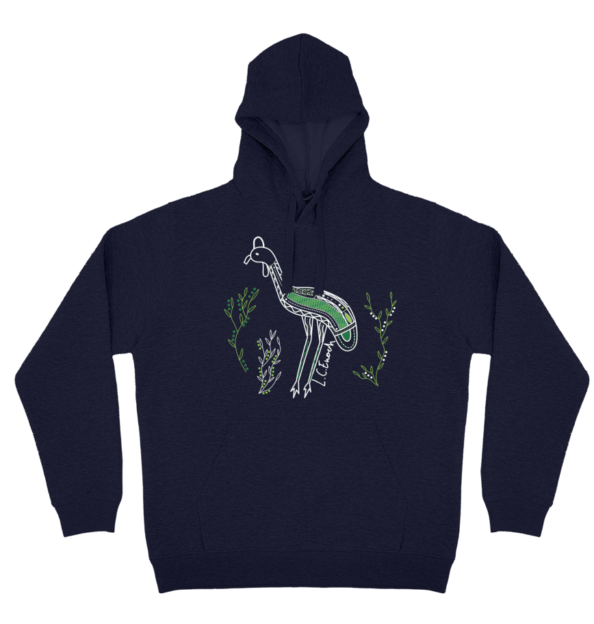 Adults Cozy Hoodie - Cassowary By Louis Enoch