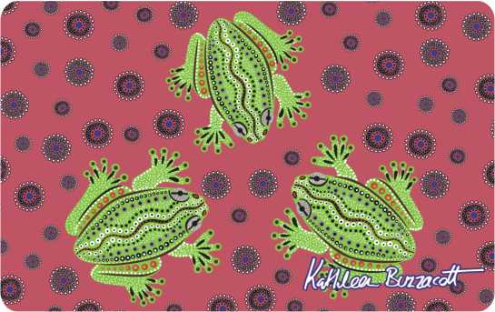 Flexi Magnet - Centralian Tree Frog By Kathleen Buzzacott