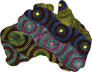 Australia Shaped Flexi Magnet - Cindy Wallace Circles