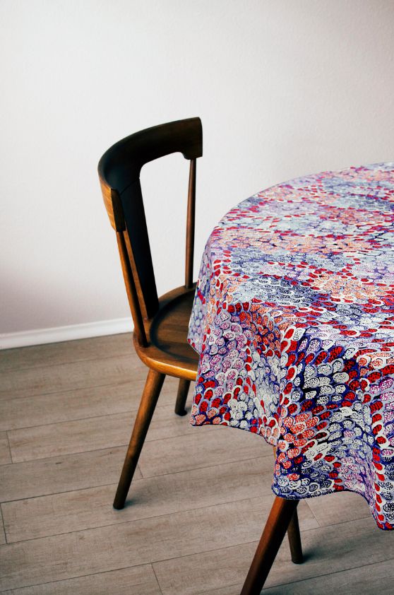 Tablecloth Cindy Wallace Blue - Fair Dinkum Gifts