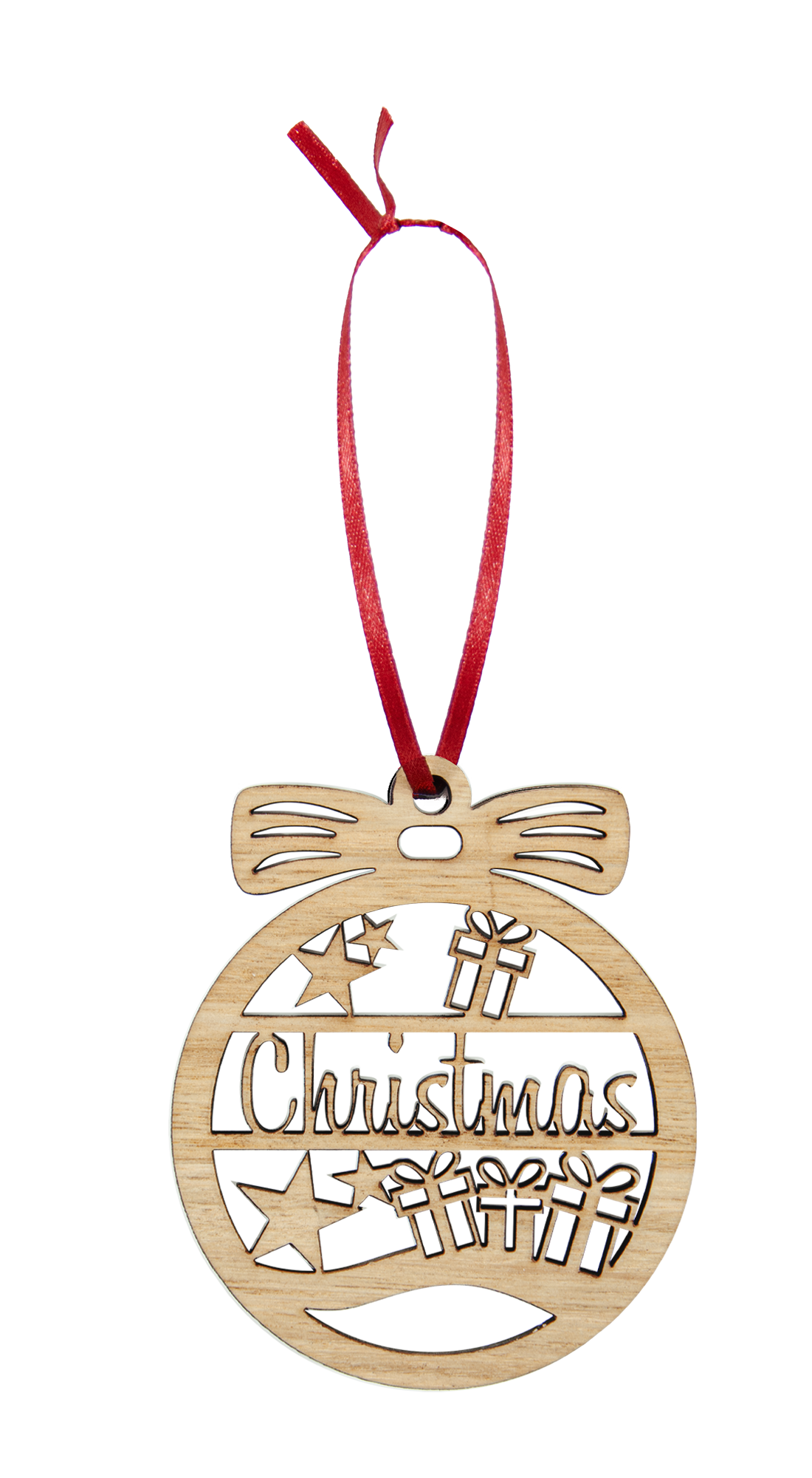 Wooden Christmas Hanging Bauble Ornament - Christmas
