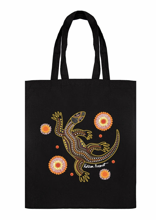 Shopping Tote Bag - Sand Goanna By Kathleen Buzzacott