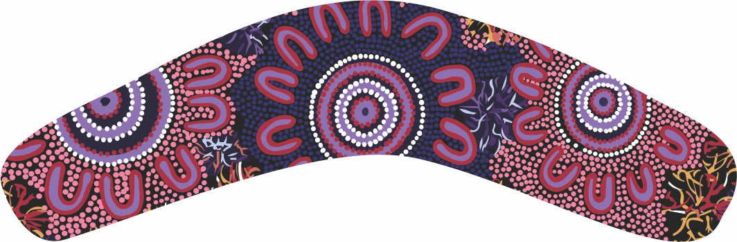 Wooden Magnet (Australian Made) Boomerang Shape - Women's Business By Merryn Apma