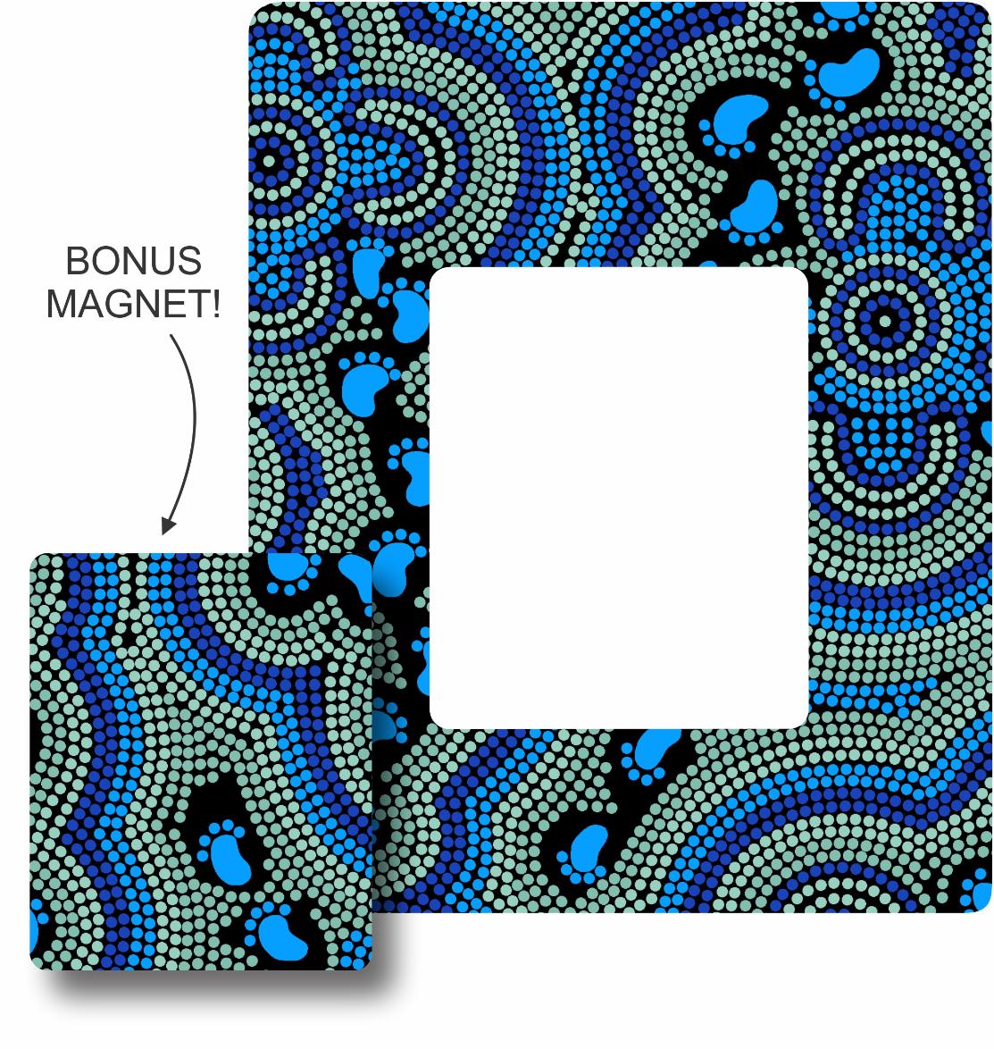 Photo Frame Magnet - On Walkabout Blue