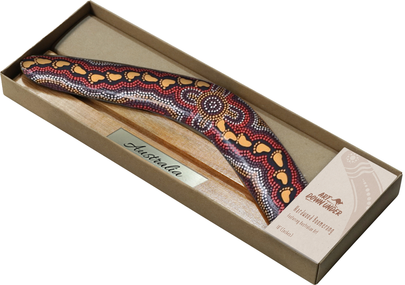 Personalised Boomerang - On Walkabout Ochre - Fair Dinkum Gifts