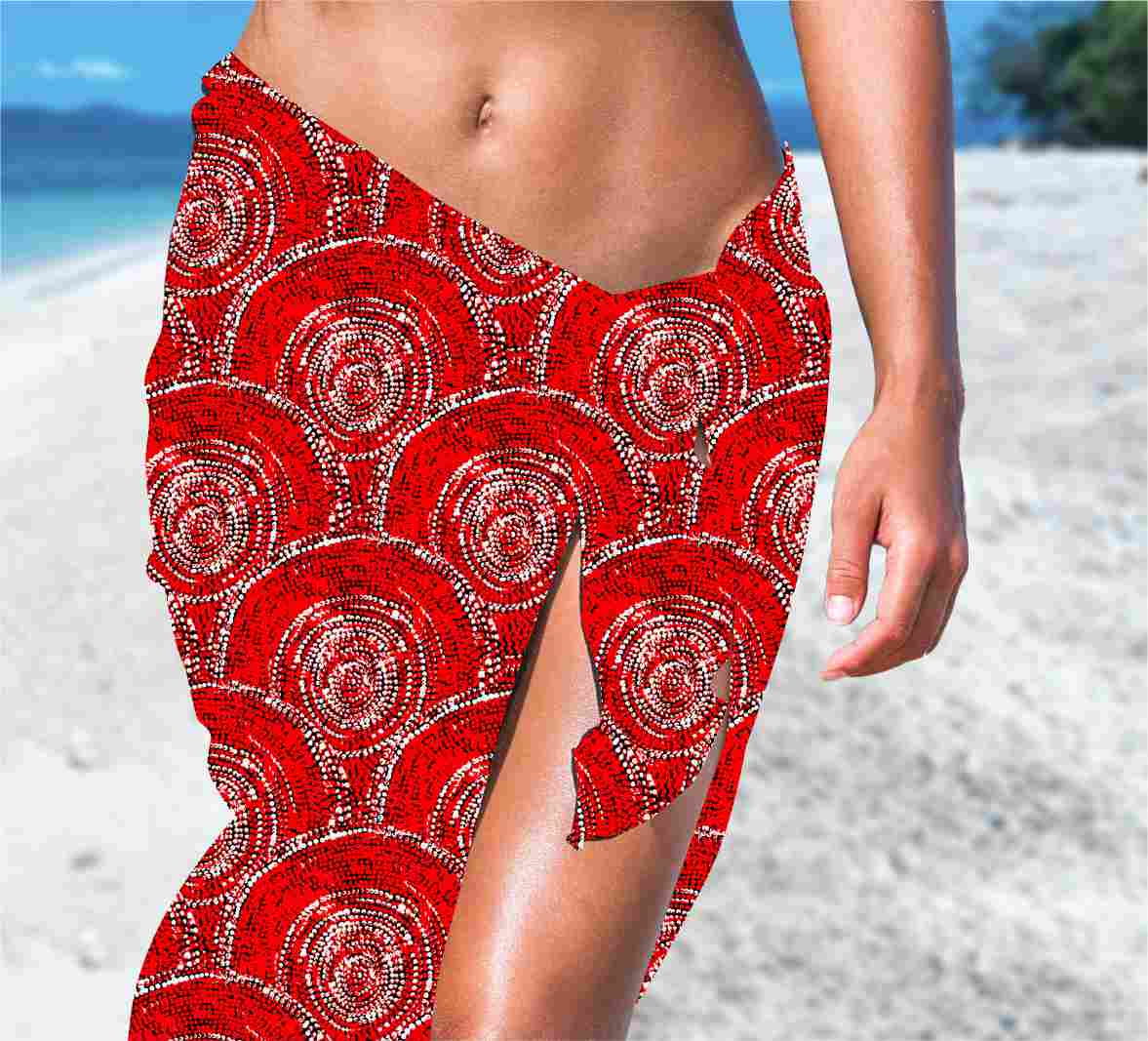 Cotton Sarong - Sabrina Robertson (Red)
