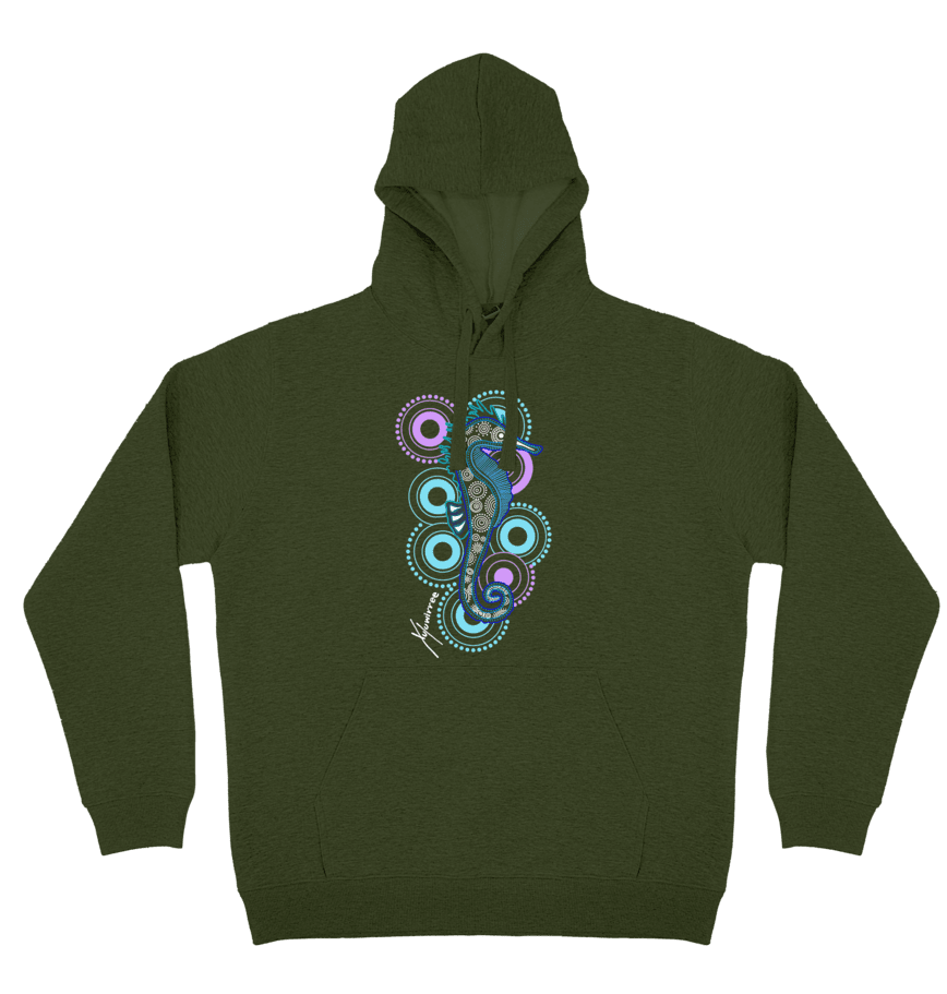 Adults Cozy Hoodie - Seahorse By Debbie Scott