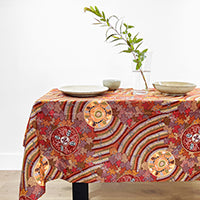 Art Down Under Aboriginal Rectangle Tablecloth Large - Fair Dinkum Gifts