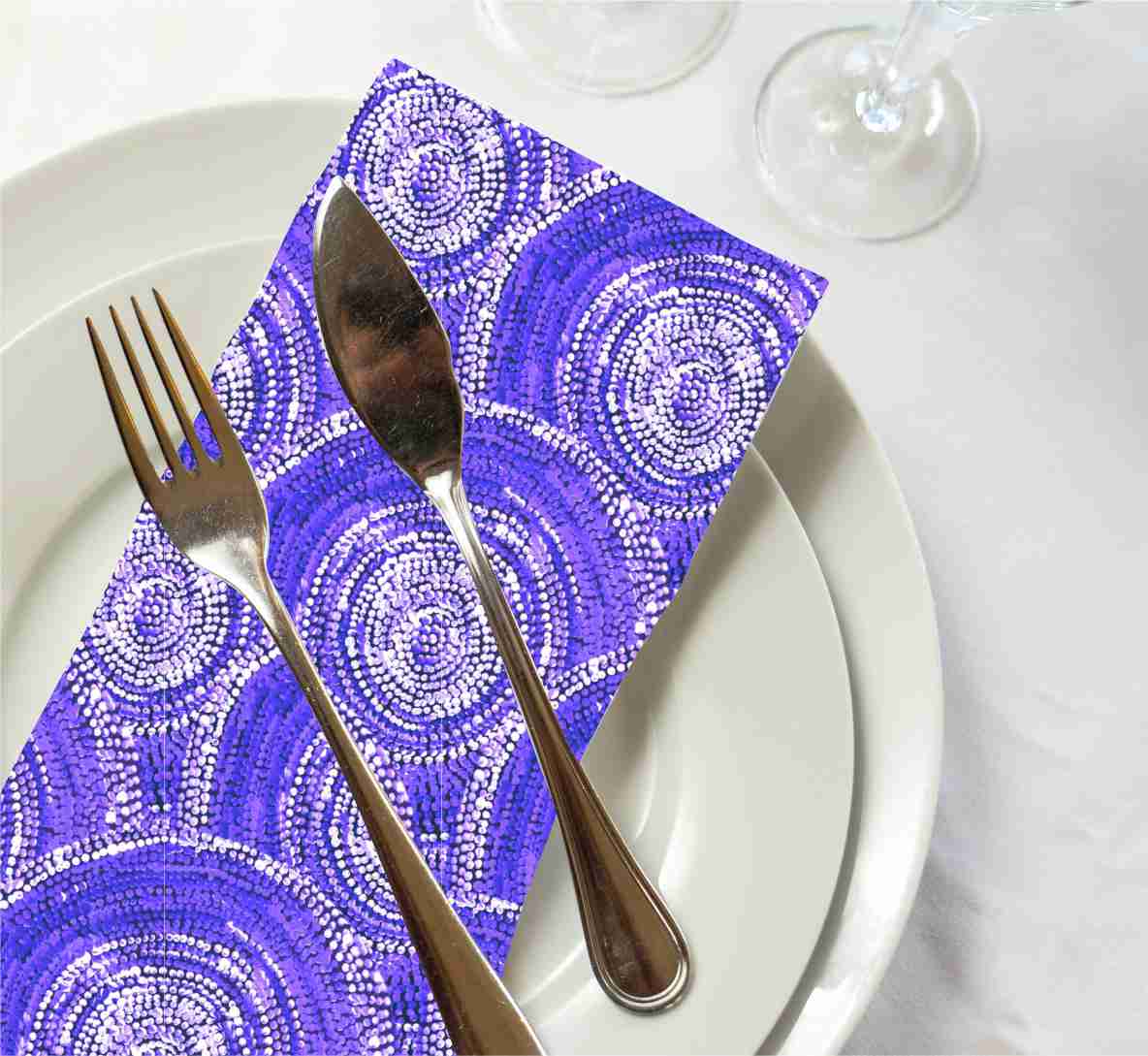 Napkin Sabrina Robertson Purple | Set of 4