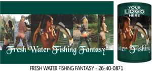 Fresh Water Fishing Fantasy Sexy Aussie Babes Stubby Holder