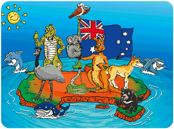 KIDS 3D Placemats Pack of 2 Australia 3D Lenticular Printed Aussie Animals Wildlife Designs - fair-dinkum-gifts