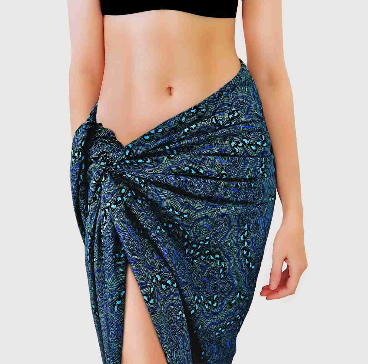 On Walkabout Blue Chiffon Sarong