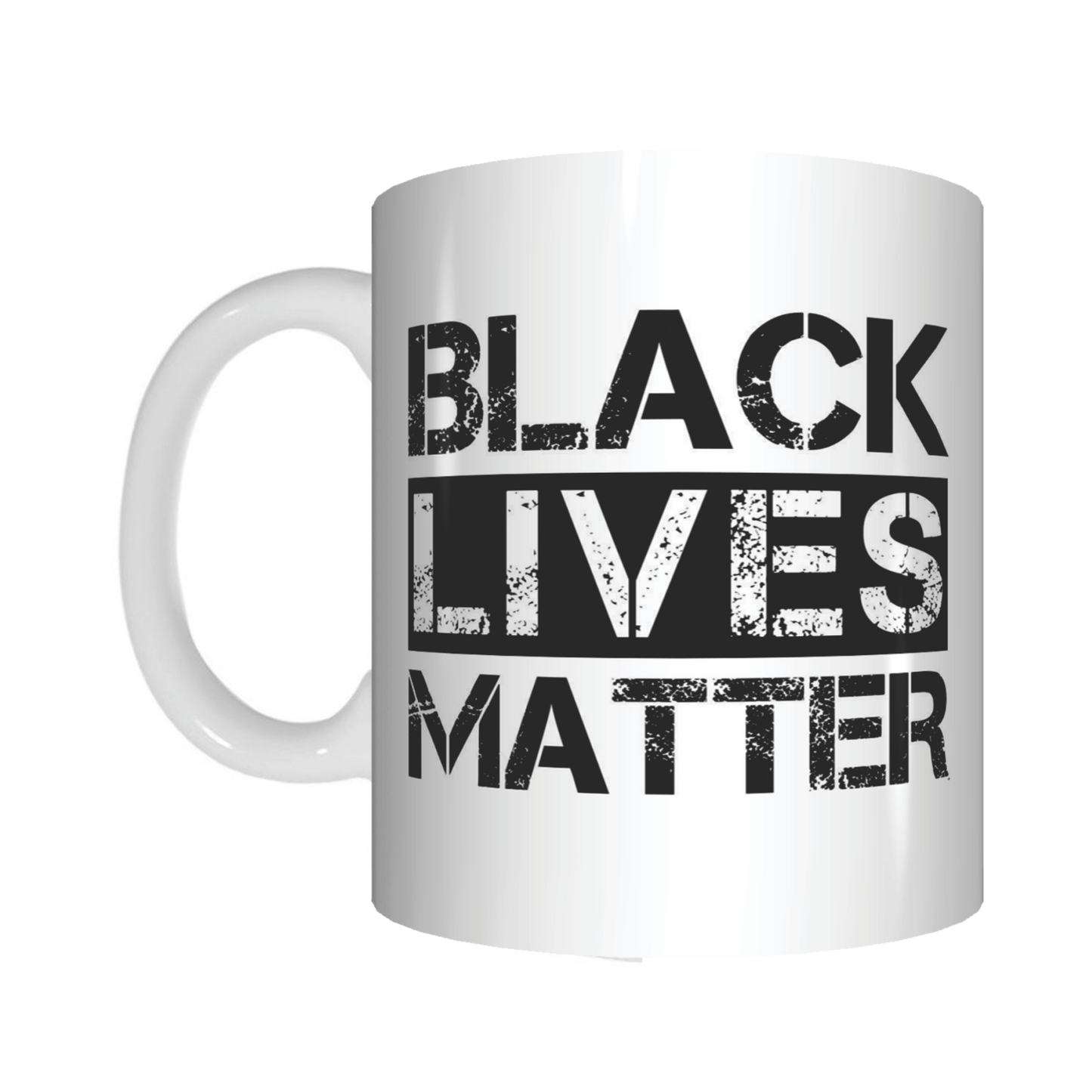 BLACK LIVES MATTER WHITE COFFEE MUG GIFT FDG07-92-26003 - fair-dinkum-gifts