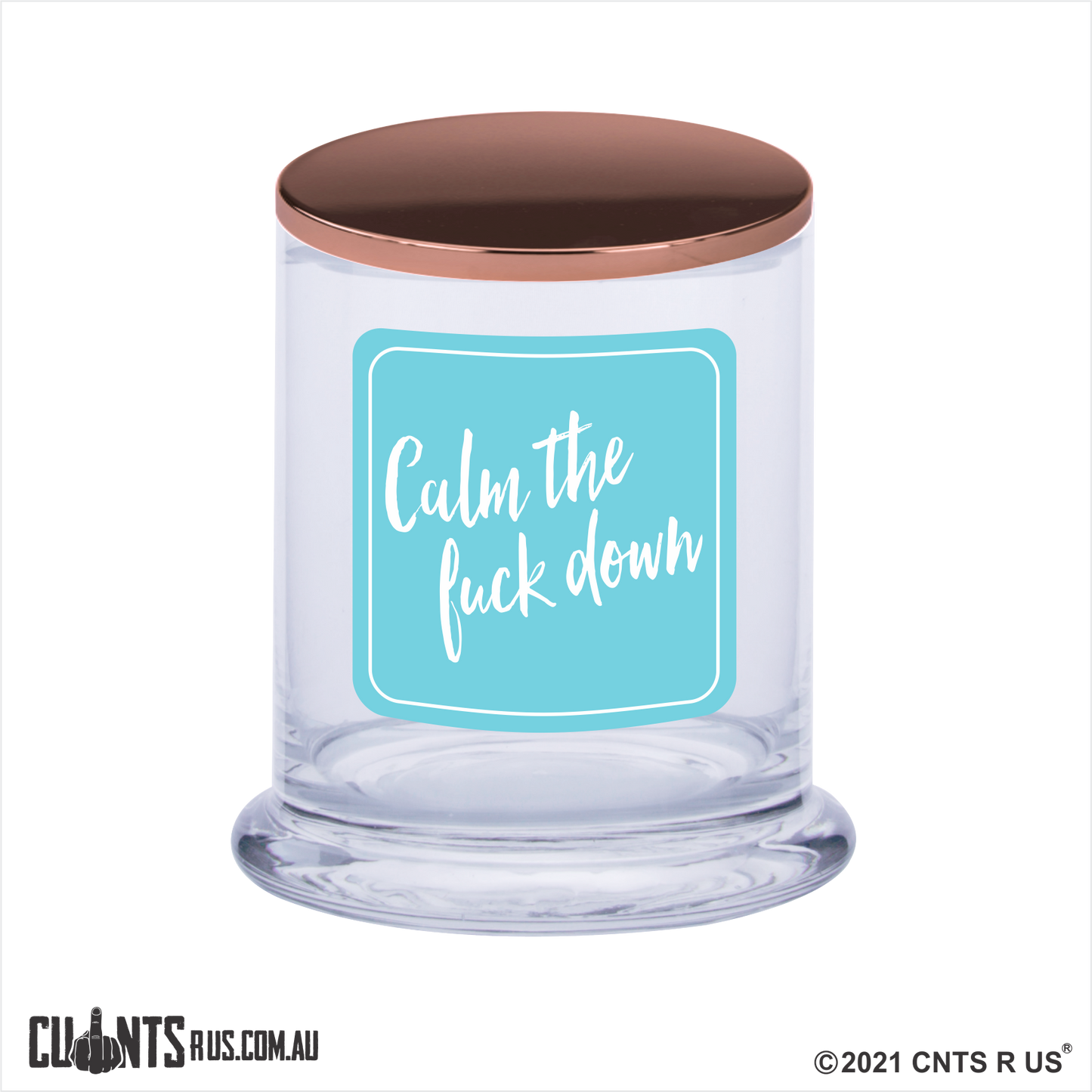 Calm The F*ck Down Scented Candle Rude - fair-dinkum-gifts