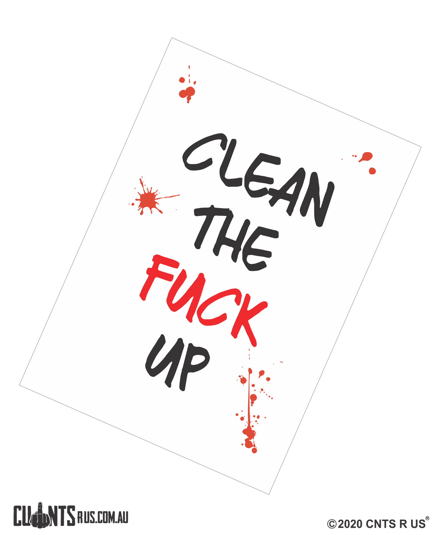 Clean The Fuck Up Cotton Teatowel CRU03-03-14000 - Fair Dinkum Gifts