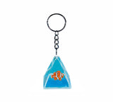 Oily Pyramid Key Ring Aussie Gifts Coloured Liquid Floater Keyrings Clownfish Snowman - fair-dinkum-gifts