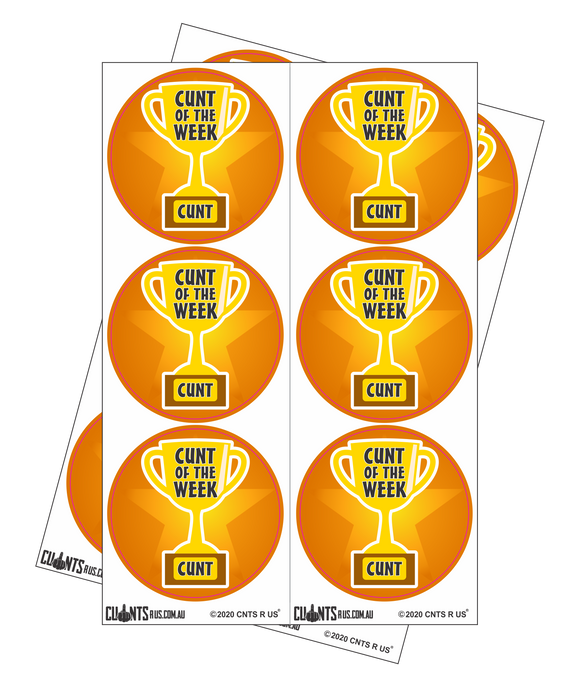 Sticker Pack - Cunt Of The Week CRU18-23R-11043