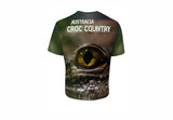 Croc Country Sublimated Tee T-Shirt Australia Crocodiles Aussie Great Outdoors Outback - fair-dinkum-gifts
