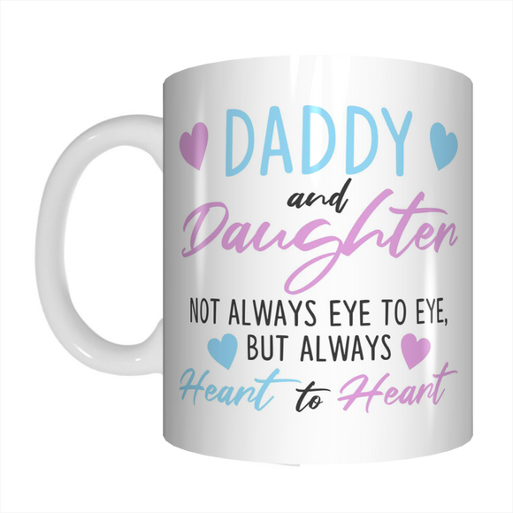 Daddy And Daughter Heart To Heart Coffee Mug Gift For Father's Day FDG07-92-26020 - fair-dinkum-gifts