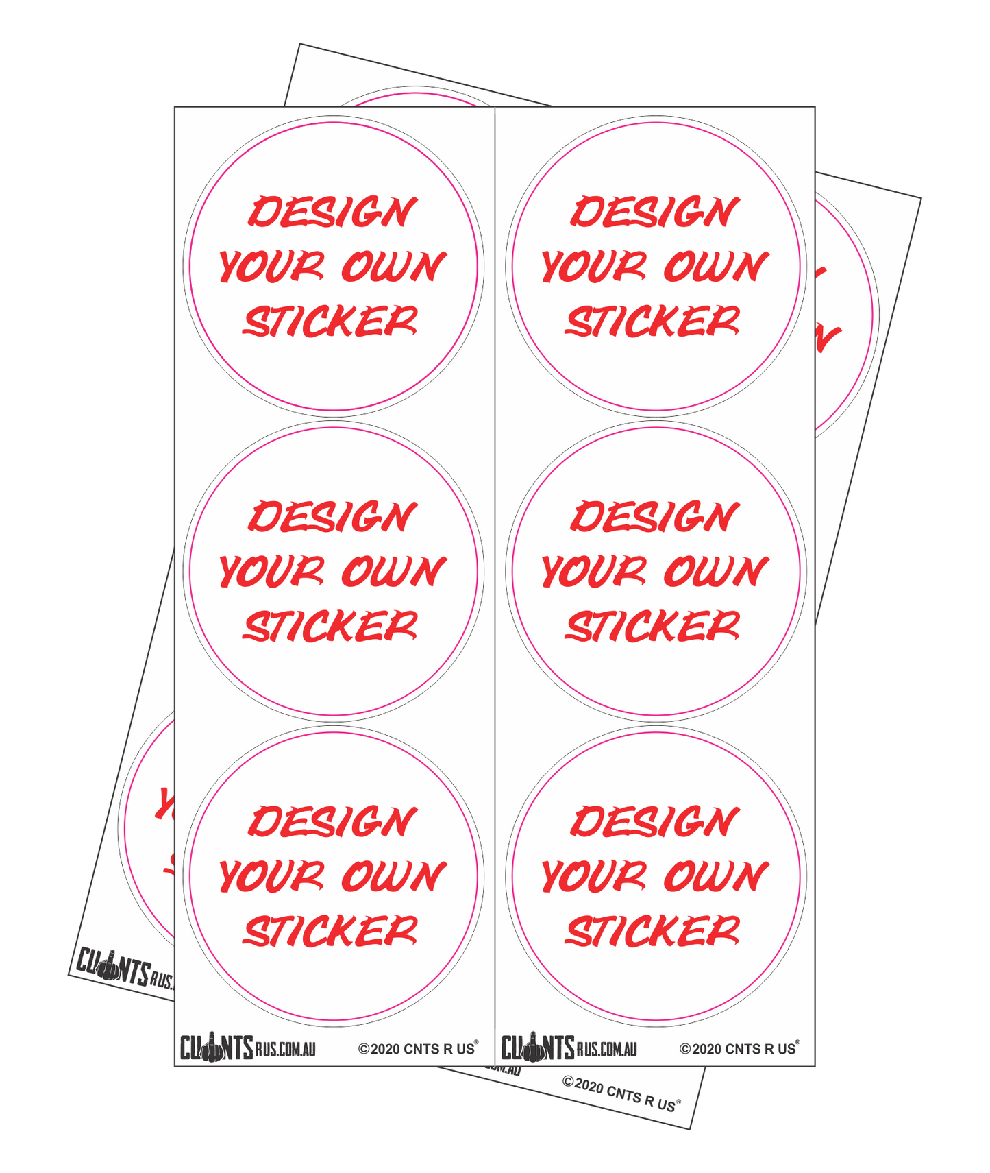 Design Your Own Sticker - Pack of 12 CRU18-23R-11060