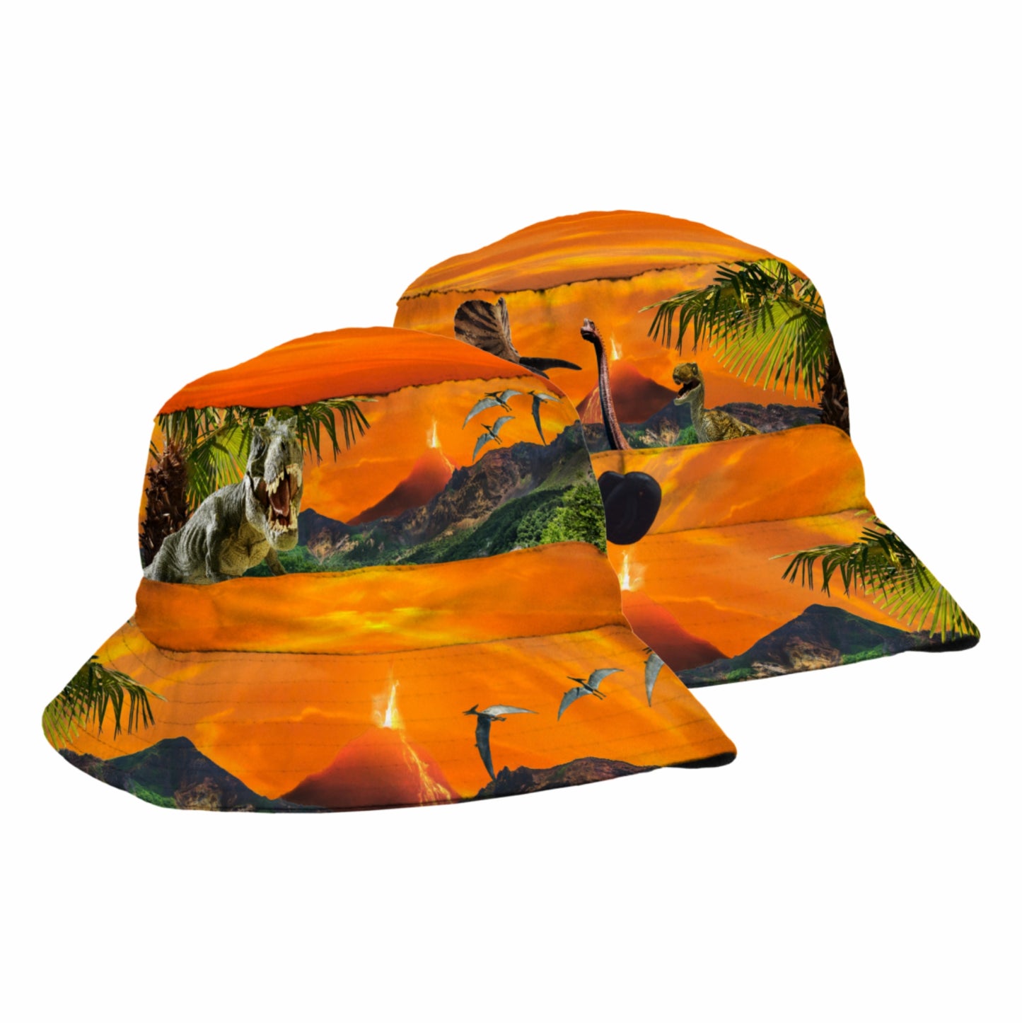 SUBLIMATED KIDS BUCKET HAT CARTOON BEES HONEY DINOSAURS BOYS OR GIRLS - fair-dinkum-gifts
