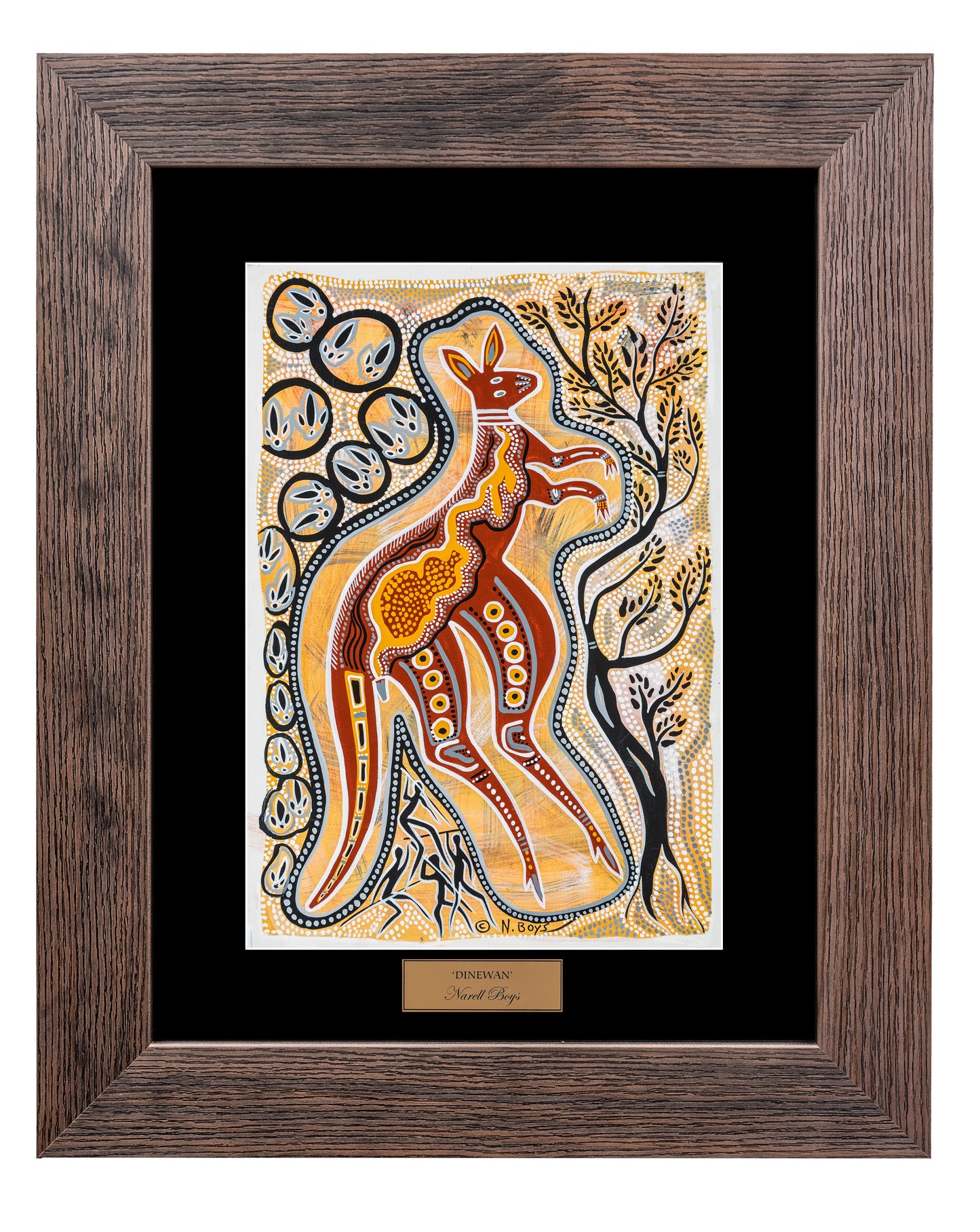 Bulurru Aboriginal Art Canvas Print Unstretched - Dinewan By Narrell Boys