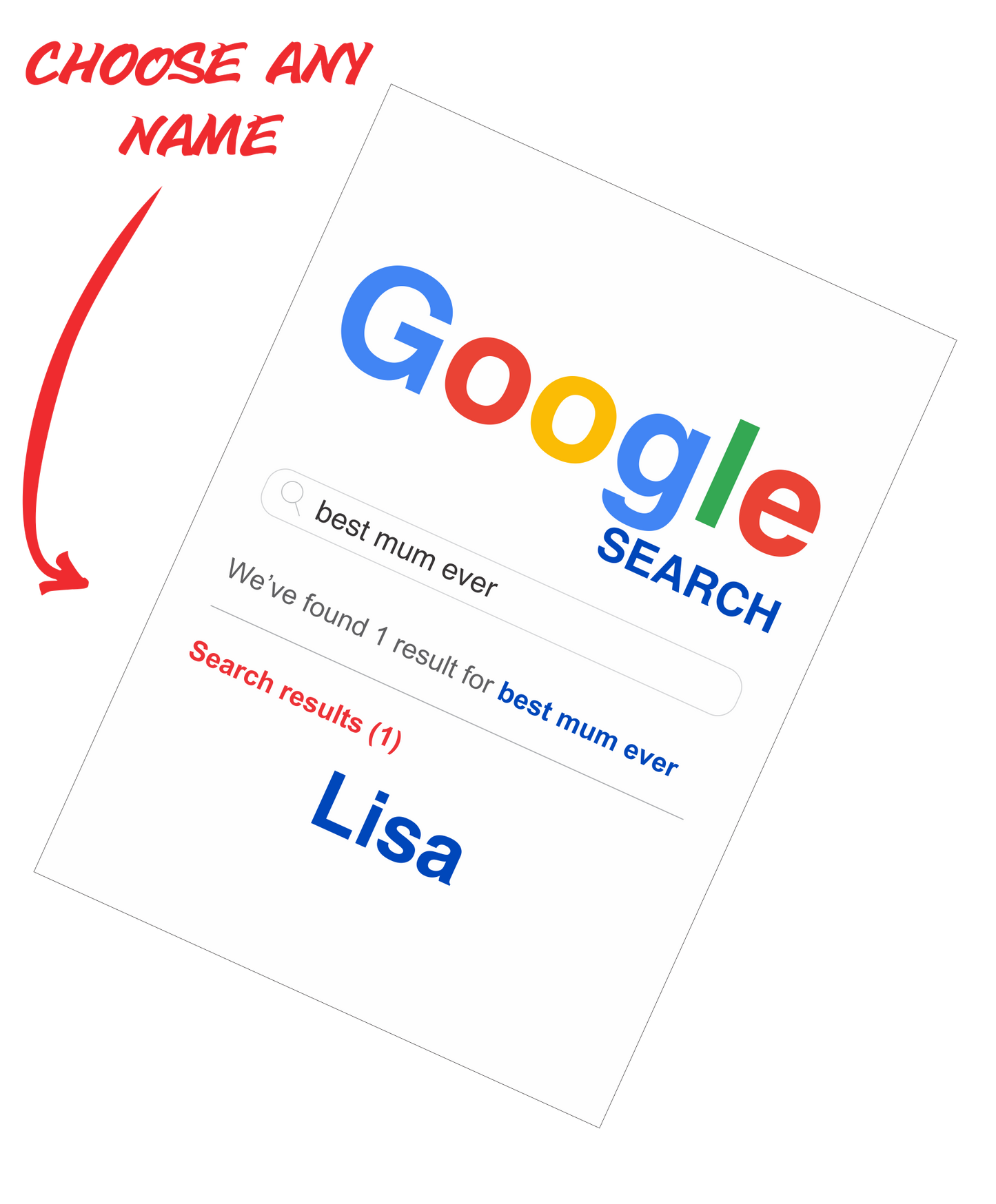Personalised Google Search Mother's Day Teatowel - Best Mum Ever FDG03-03-20003 - fair-dinkum-gifts