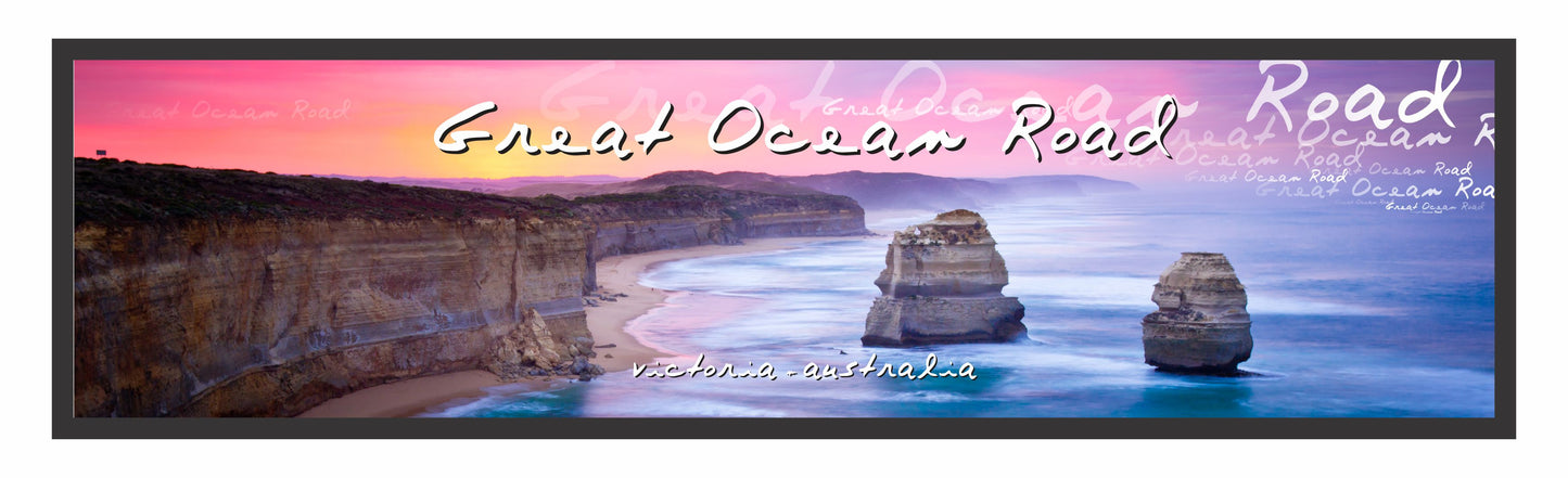 Great Ocean Road Bar Runner Purple Haze Non Slip Neoprene Bar Accessories CLEARANCE - fair-dinkum-gifts