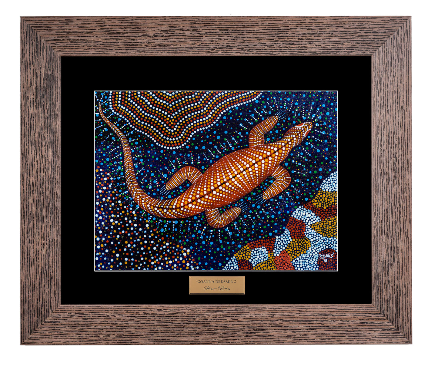 Bulurru Aboriginal Art Canvas Print Unstretched - Goanna Dreaming By Shane Bates