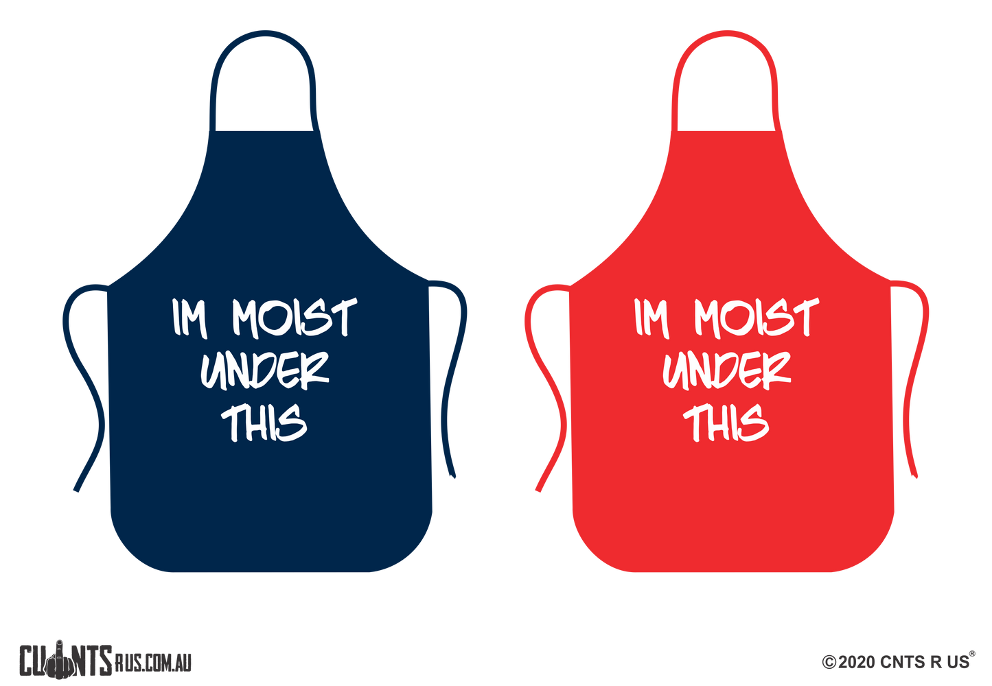 I'm Moist Under This Apron - Choose From Red or Navy Blue CRU06-01-28006 - fair-dinkum-gifts