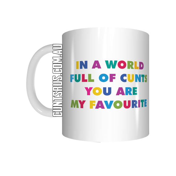 In A World Full Of Cunts You Are My Favourite Mug Coffee Gift Present Novelty Funny Rude - fair-dinkum-gifts