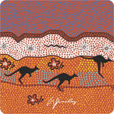 Aboriginal Ceramic Coasters - Set of 4