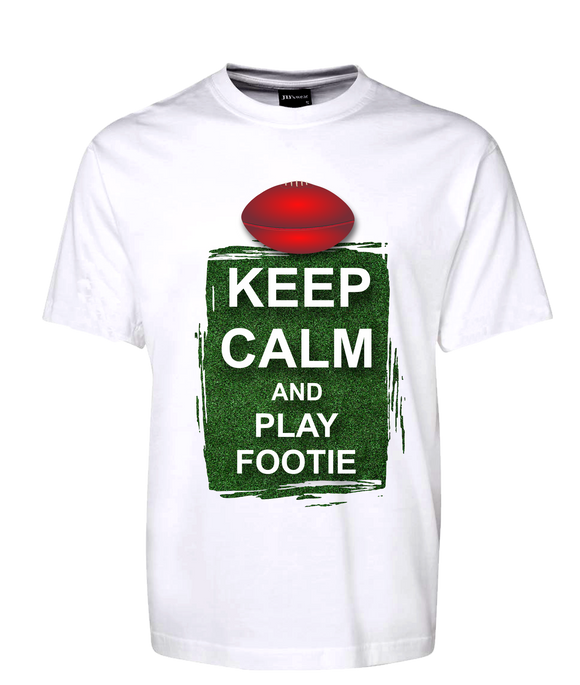 Keep Calm And Play Footie Tee Adult Size T-Shirt FDG01-1HT-23021 - fair-dinkum-gifts
