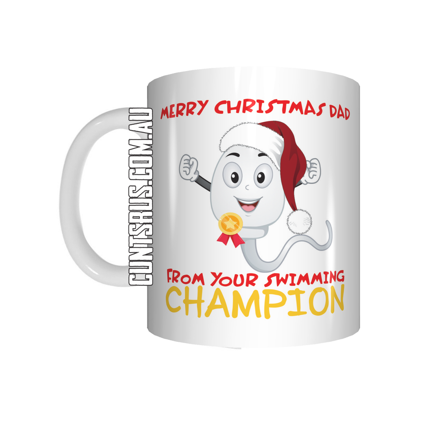 Merry Christmas Dad! From Your Swimming Champion Mug CRU07-92-12087 - fair-dinkum-gifts