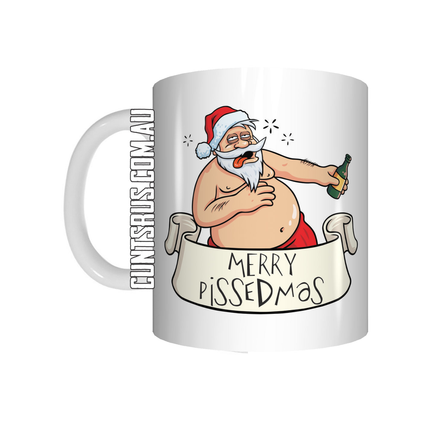 Merry Pissedmas Christmas Coffee Mug Rude Funny Gift CRU07-92-12074 - fair-dinkum-gifts