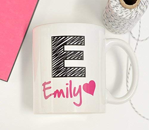 Monogram Name Letter Coffee Mug Gift Present PERSONALISED Customised Any Name - fair-dinkum-gifts