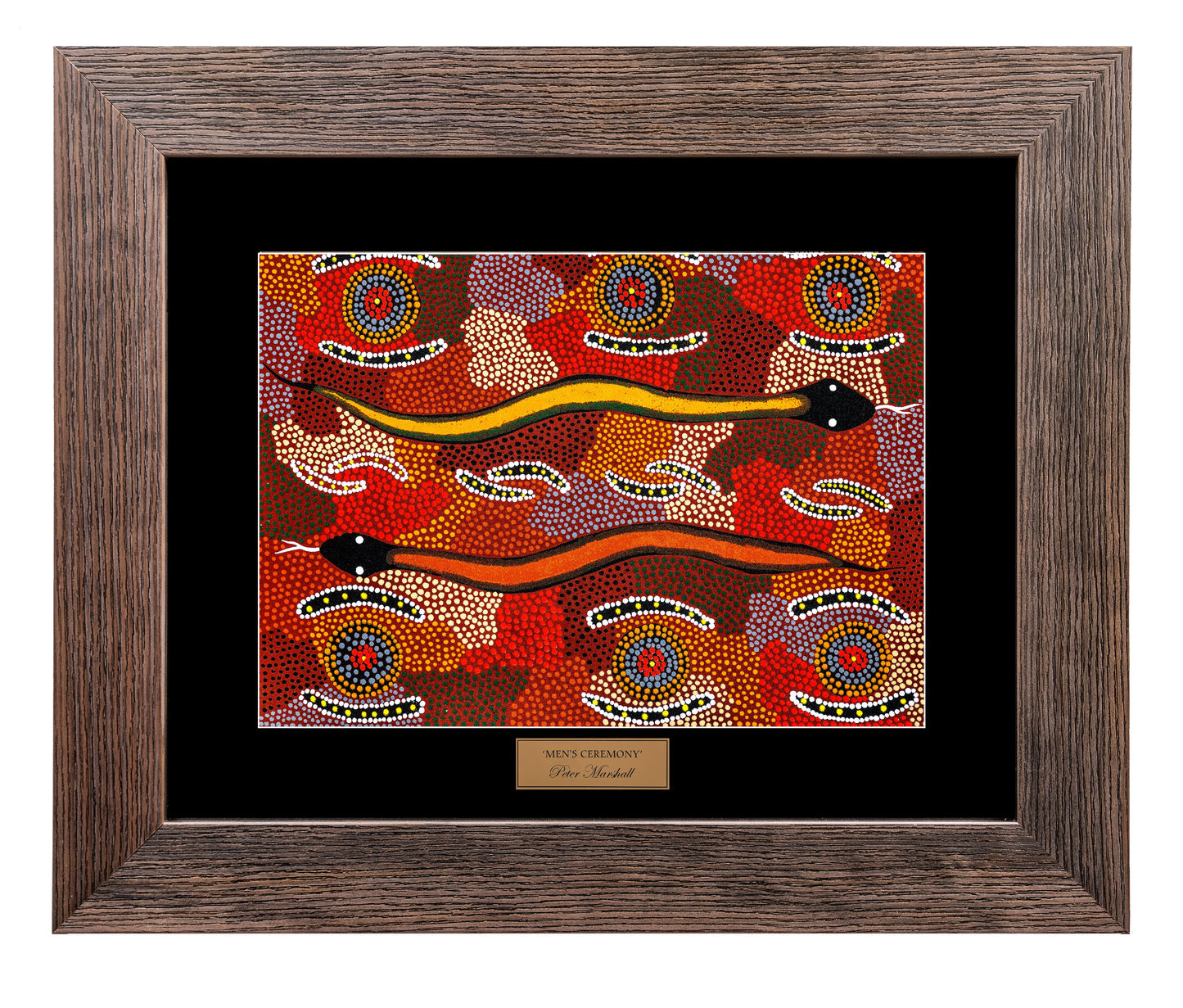 Bulurru Aboriginal Art Canvas Print Unstretched - Man's Ceremony By Peter Marshall