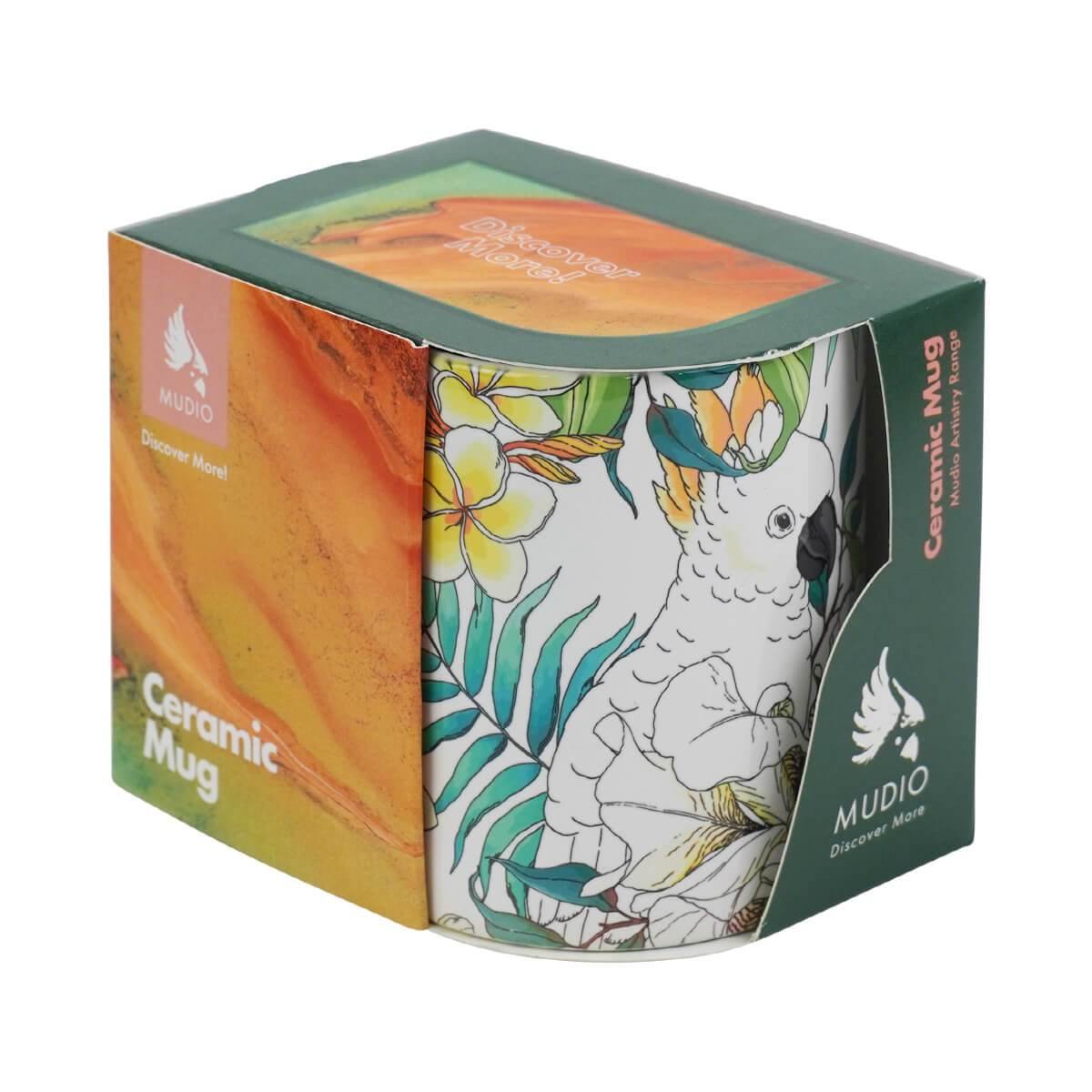 Ceramic Mug White Cockatoo - Red Earth Market