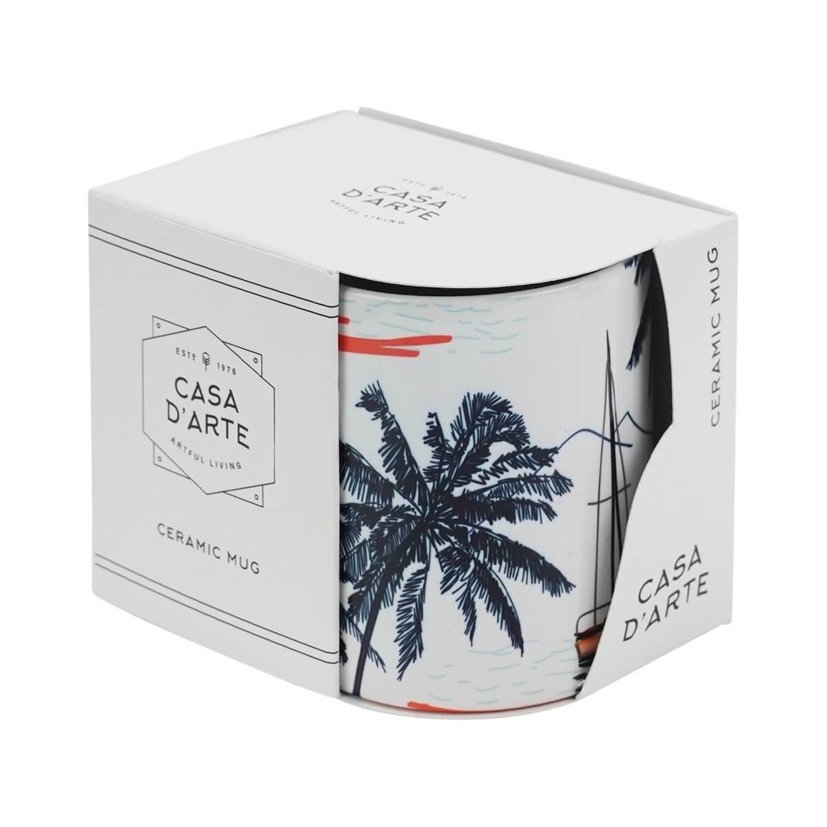 Ceramic Mug Yachts At Sunset - Red Earth Market