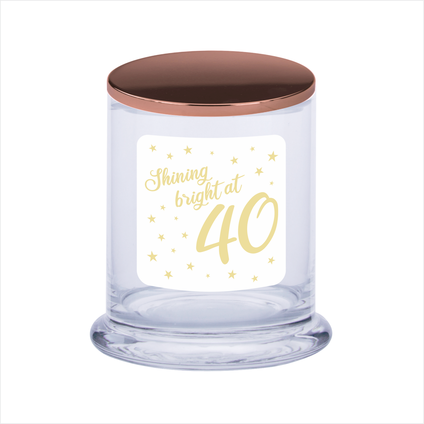 Shining Bright At 40 Soy Scented Candle Birthday Gift Personalised Age - fair-dinkum-gifts