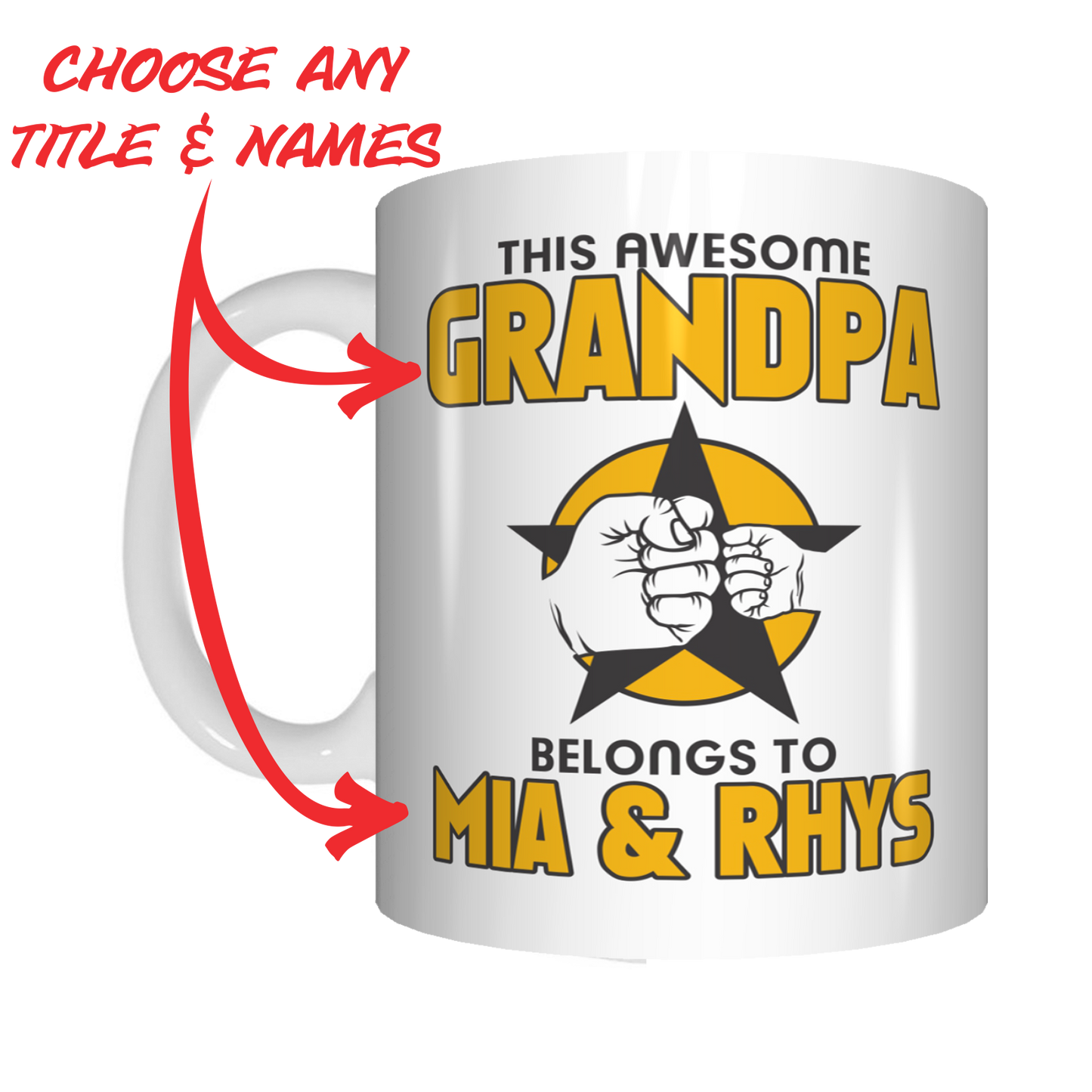 This Awesome Grandpa Belongs To Personalised Name Mug Gift For Grandfather Pop Nonno Pappou FDG07-92-26047 - fair-dinkum-gifts